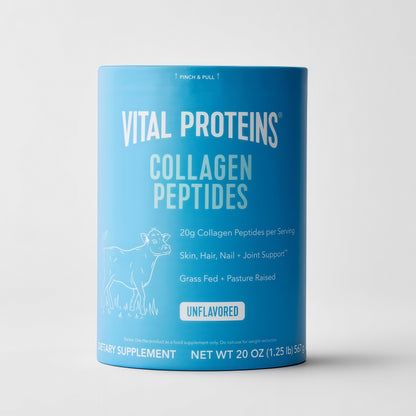 Vital Collagen Proteins Grass Fed Peptides Unflavored Powder 20oz